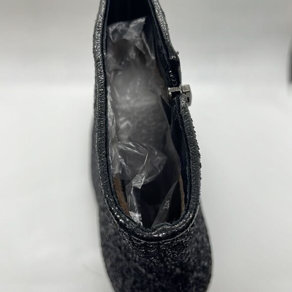 NWT Wool + Pepper Co. Black Glitter Sparkly Heeled Booties - Picture 8 of 8